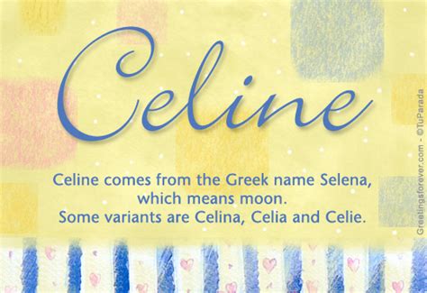 celine name meaning|how do you spell celine.